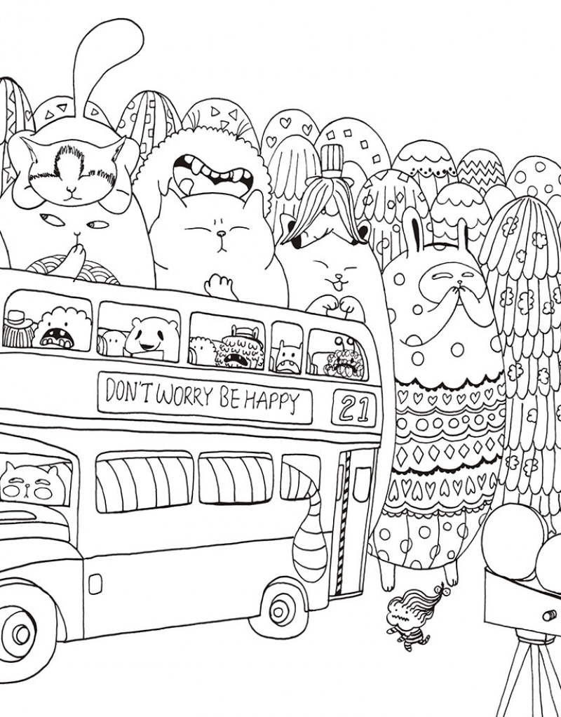 Un millón de gatos: felinos adorables para colorear (Libro de colorear para adultos) (Capa mole) 4