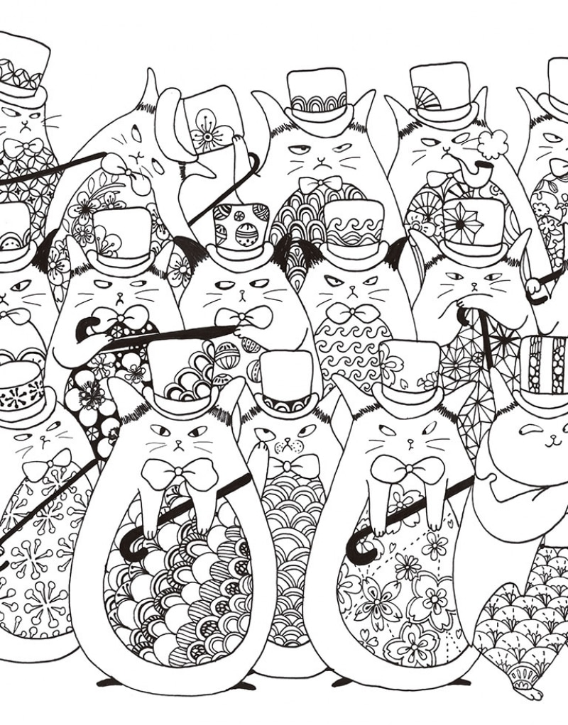 Un millón de gatos: felinos adorables para colorear (Libro de colorear para adultos) (Capa mole) 5
