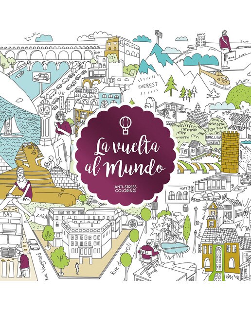 La vuelta al mundo: Anti-Stress Coloring (Capa mole com abas) 1