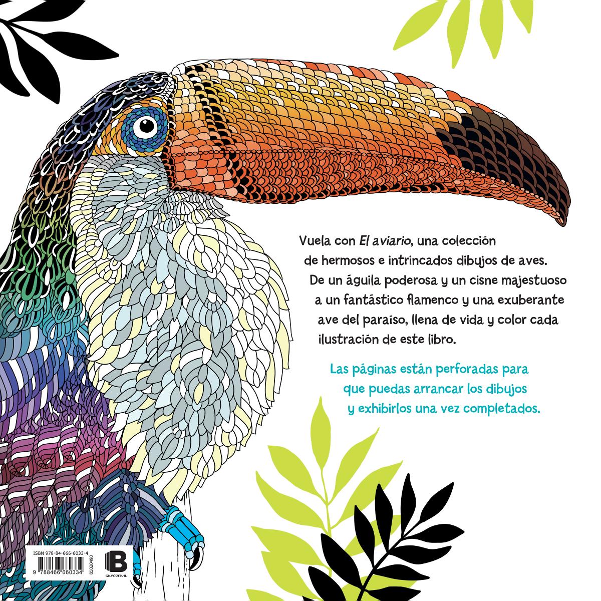El aviario: Retratos de aves para colorear(Tapa blanda) 2