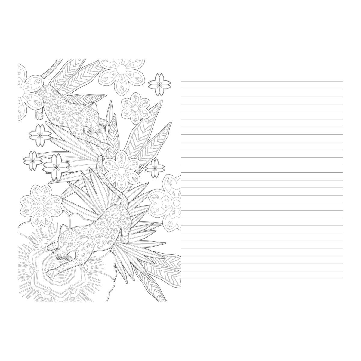 Jungla Cósmica. Cuaderno con láminas para colorear (Capa dura) 4