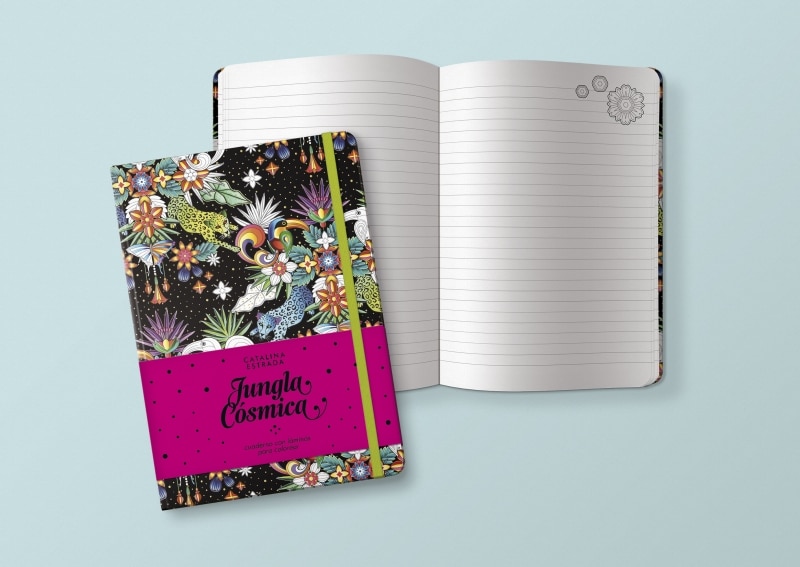 Jungla Cósmica. Cuaderno con láminas para colorear (Capa dura) 6
