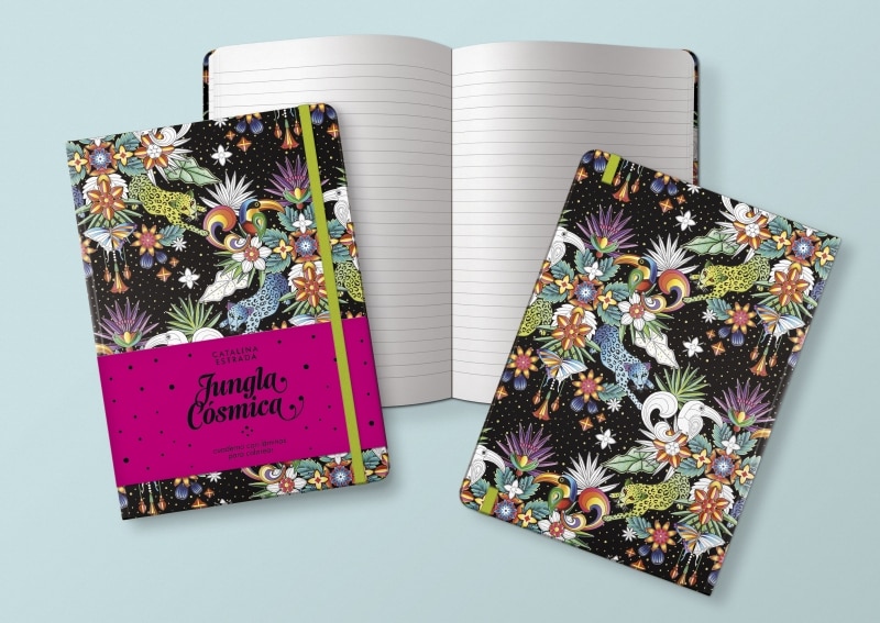 Jungla Cósmica. Cuaderno con láminas para colorear (Capa dura) 7