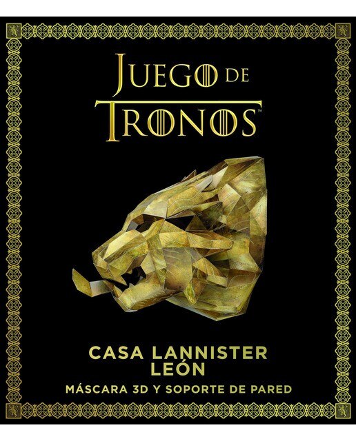 Juego de Tronos. Casa Lannister: león: Máscara 3D y soporte de pared (Capa mole) 1