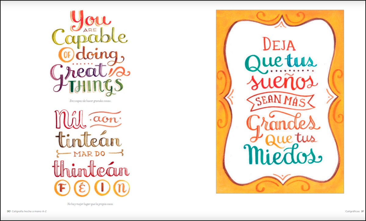 Caligrafía hecha a mano A-Z: Un mundo de ideas creativas para dibujar y diseñar alfabetos (Capa mole com abas) 5