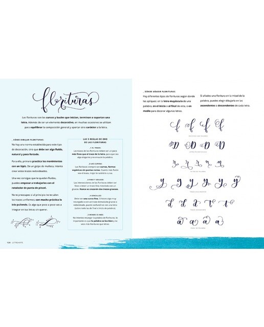 LetreArte: Descubre el arte de dibujar letras bonitas con este cuaderno de lettering para adultos. Una guía con instrucciones, consejos  (Tapa blanda) 6