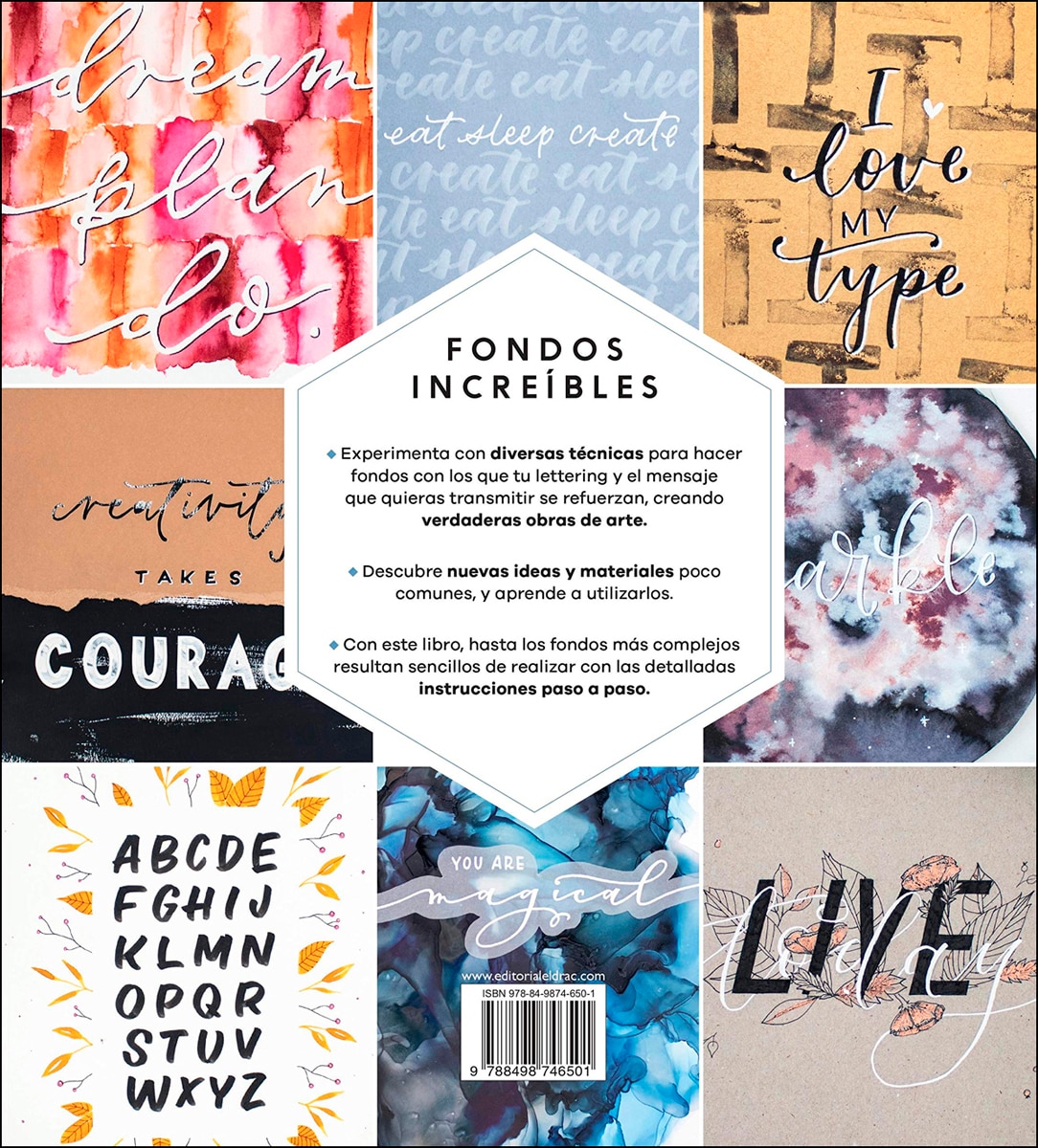 Fondos para handlettering: 15 fondos creativos con pincel, brush pen, sellos 3