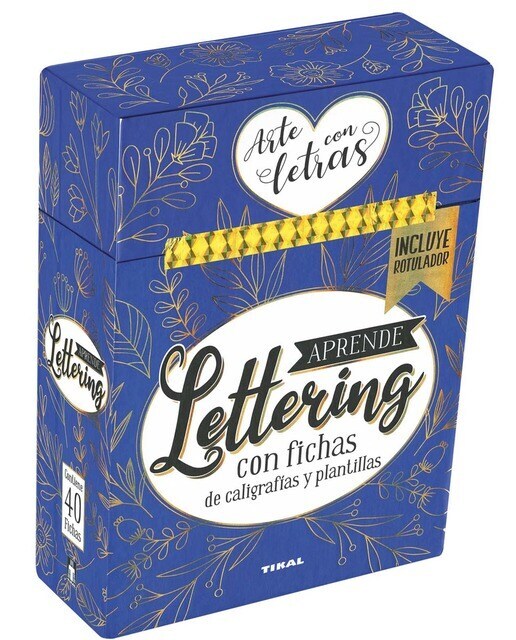 Aprende lettering: Con fichas de caligrafías y plantillas  (Tapa dura)