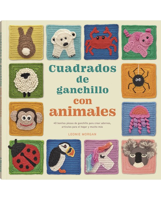 CUADRADOS DE GANCHILLO CON ANIMALES: 40 BONITAS PIEZAS PARA CREAR ADORNOS PARA EL HOGAR Y MUCHO MAS 1