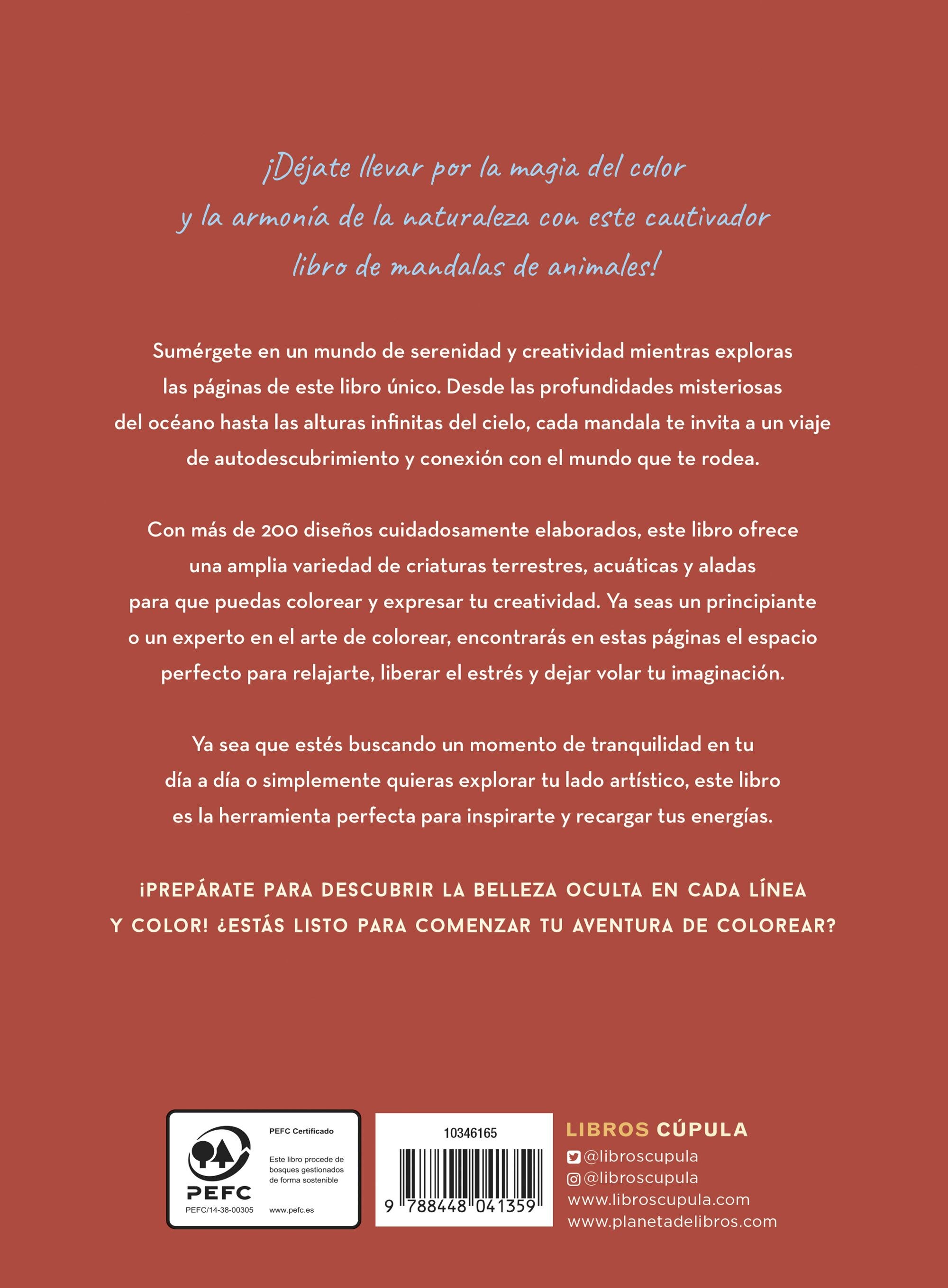 Mandalas animales: Colorea mandalas para relajarte e inspirarte en momentos de desconexión (Capa mole com abas) 2
