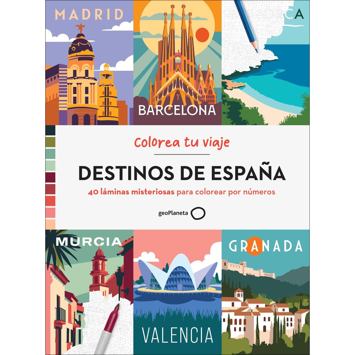 Imagem 0 de DESTINOS DE ESPAÑA: 40 láminas misteriosas para colorear por números (Capa mole com abas)