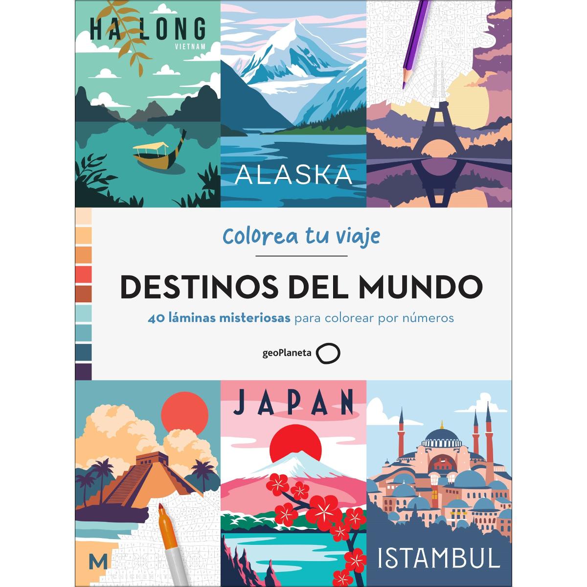 Imagem 0 de DESTINOS DEL MUNDO: 40 láminas misteriosas para colorear por números (Capa mole com abas)