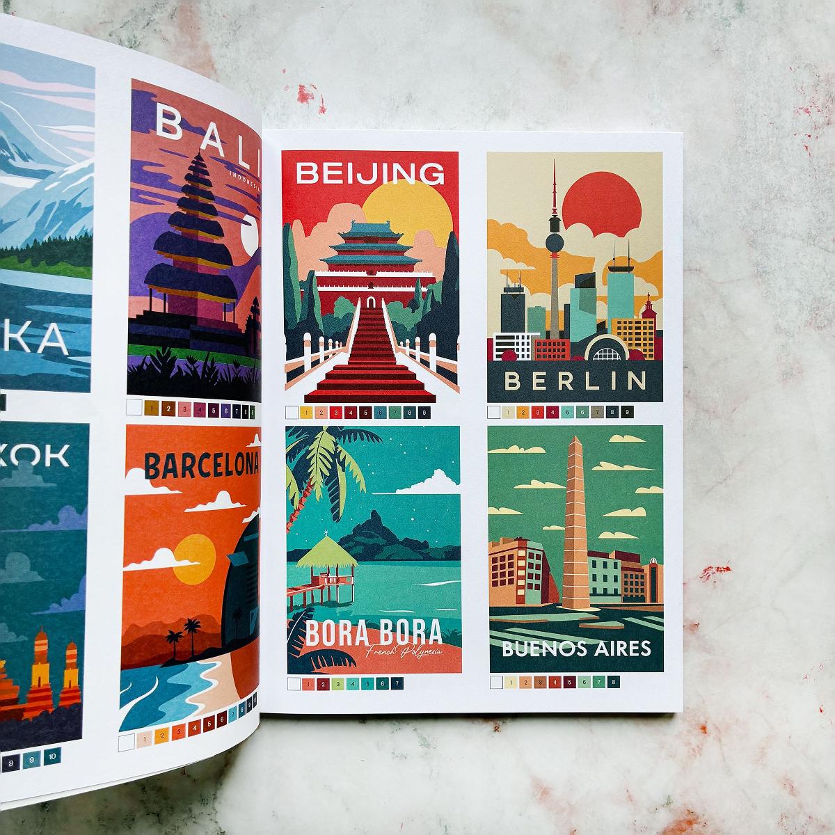 DESTINOS DEL MUNDO: 40 láminas misteriosas para colorear por números (Capa mole com abas) 3