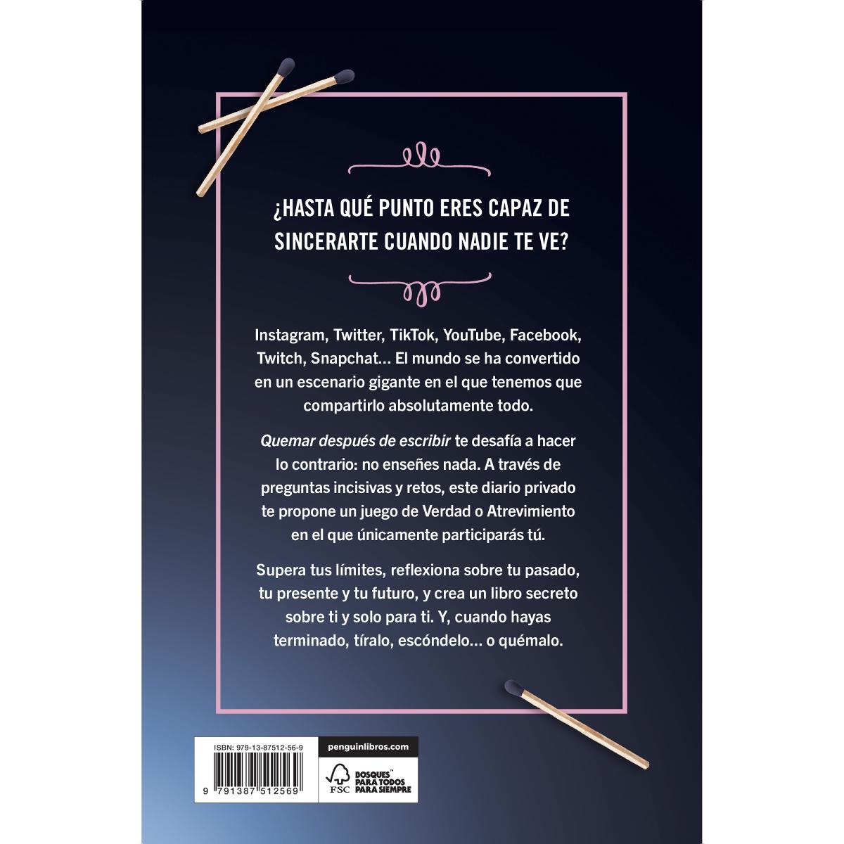 Quemar después de escribir (EDICIÓN OFICIAL LUNAS): Un diario creativo que invita a la reflexión, al autodescubrimiento y a canalizar tod (Capa mole) 2