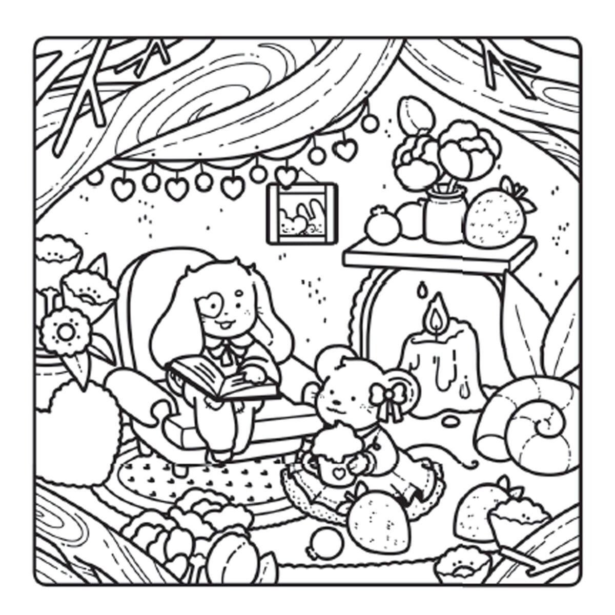 Cuaderno Cozy: Colorea un universo tierno y acogedor (Capa mole) 3