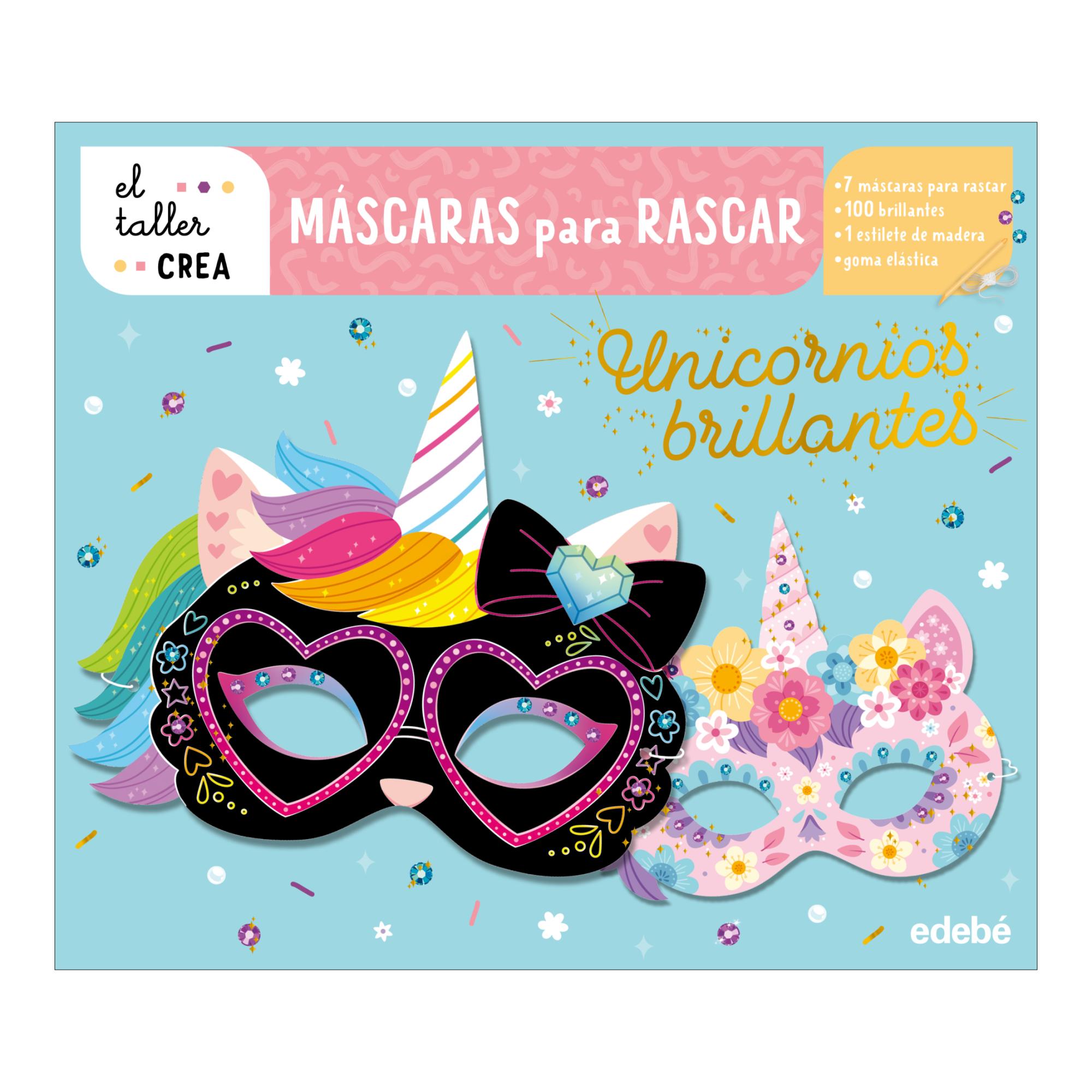 MÁSCARAS PARA RASCAR. UNICORNIOS BRILLANTES 1