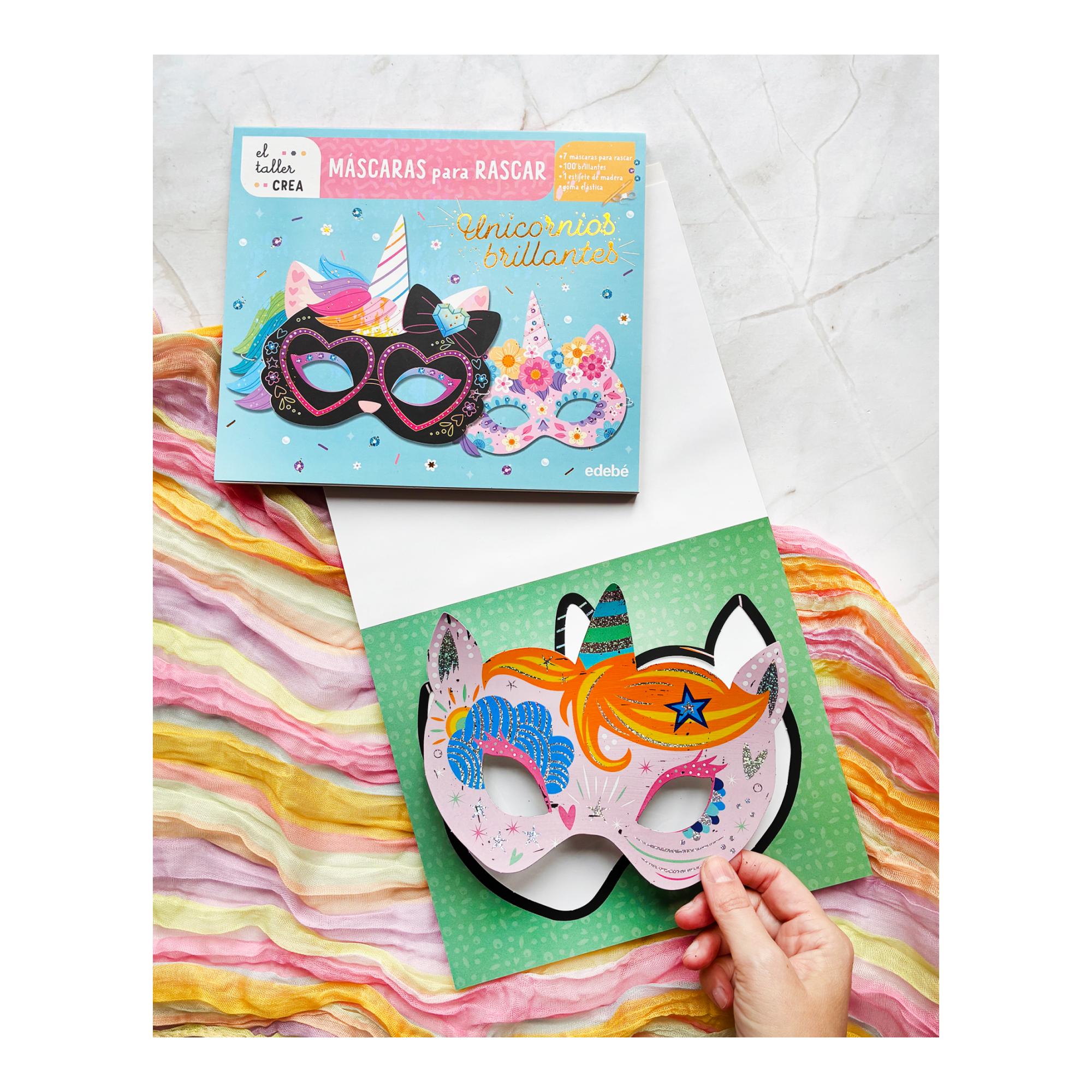 MÁSCARAS PARA RASCAR. UNICORNIOS BRILLANTES 4
