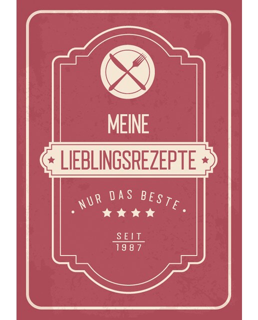 Meine liebsten Rezepte - Blanko Rezeptbuch zum Eintragen von über 50 Lieblingsrezepten - Mein Kochbuch zum Selberschreiben und selbst ges (Capa mole) 1