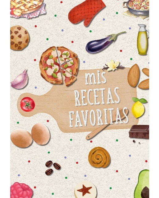 Mis recetas favoritas: 50 recetas que amo. Cuaderno de recetas. LIbro de recetas en blanco. (Tapa blanda) 1