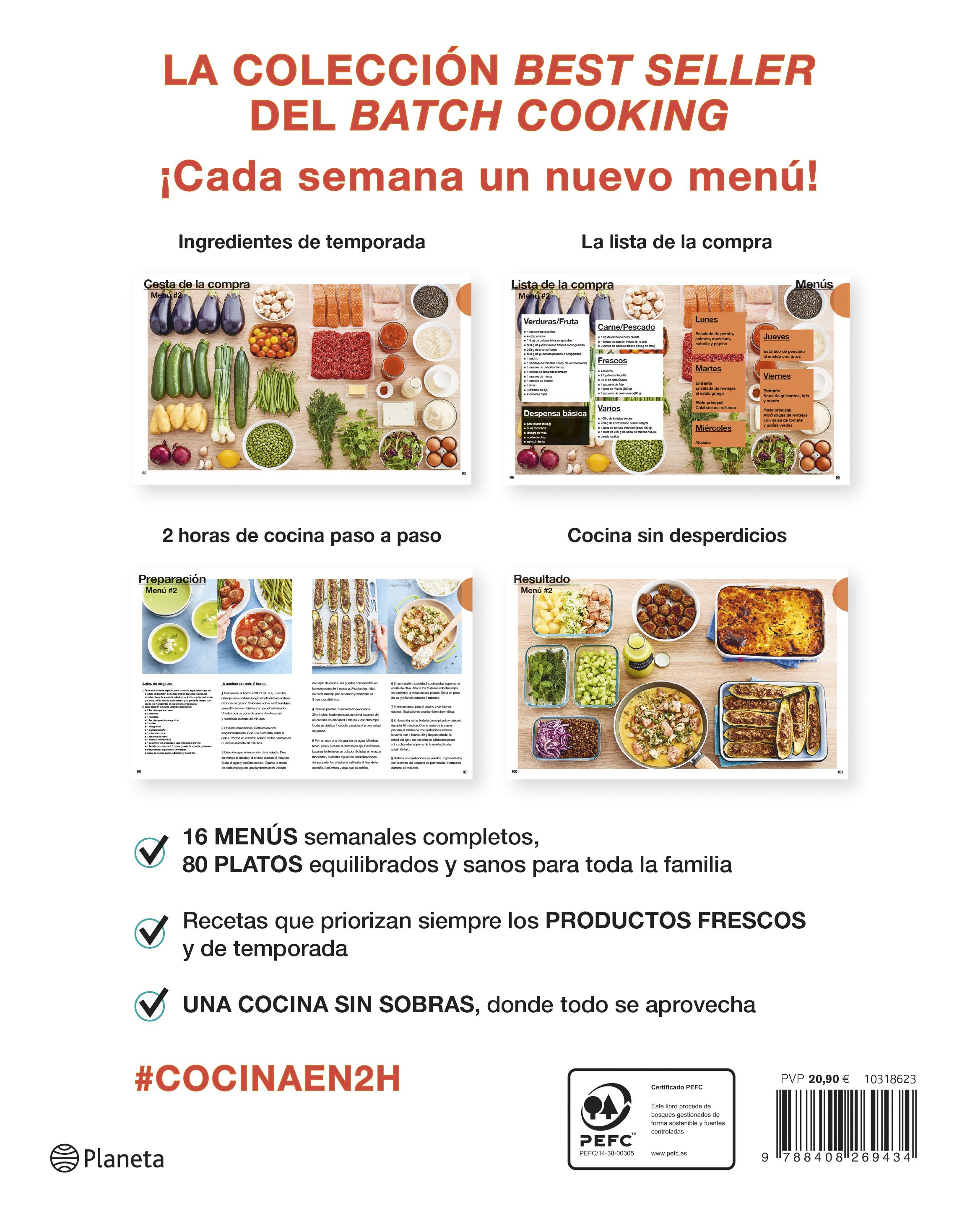 Cocina en 2 horas para toda la semana (Tapa blanda con solapas Tapa blanda) 2