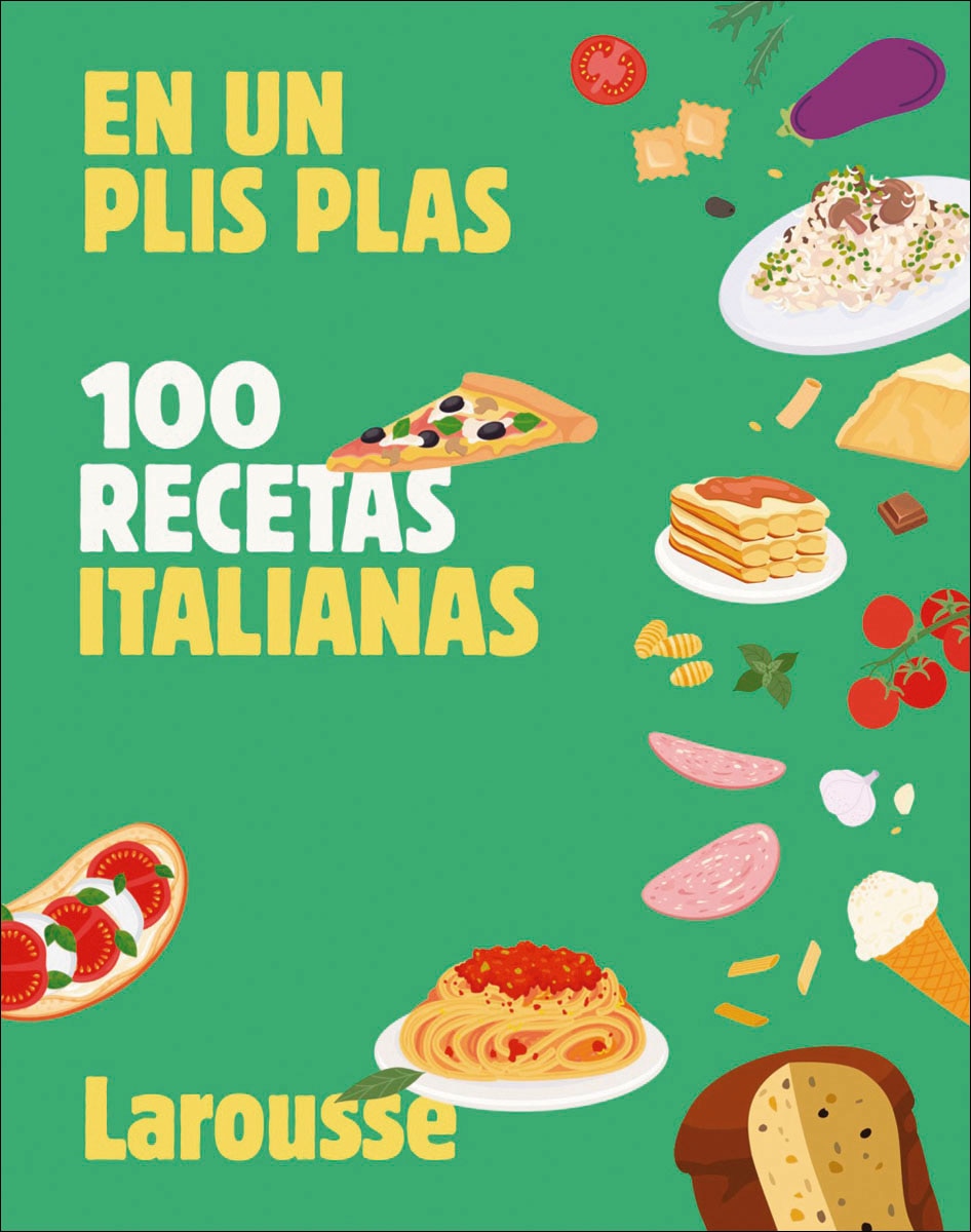 100 recetas italianas: En un plis plas (Capa mole com abas) 1