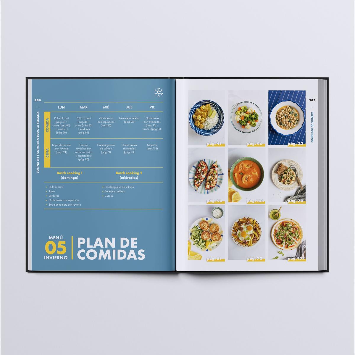Cocina 2h y come bien toda la semana: 75 recetas sencillas y 12 menús para todo el año con batch cooking (Capa mole com abas) 4