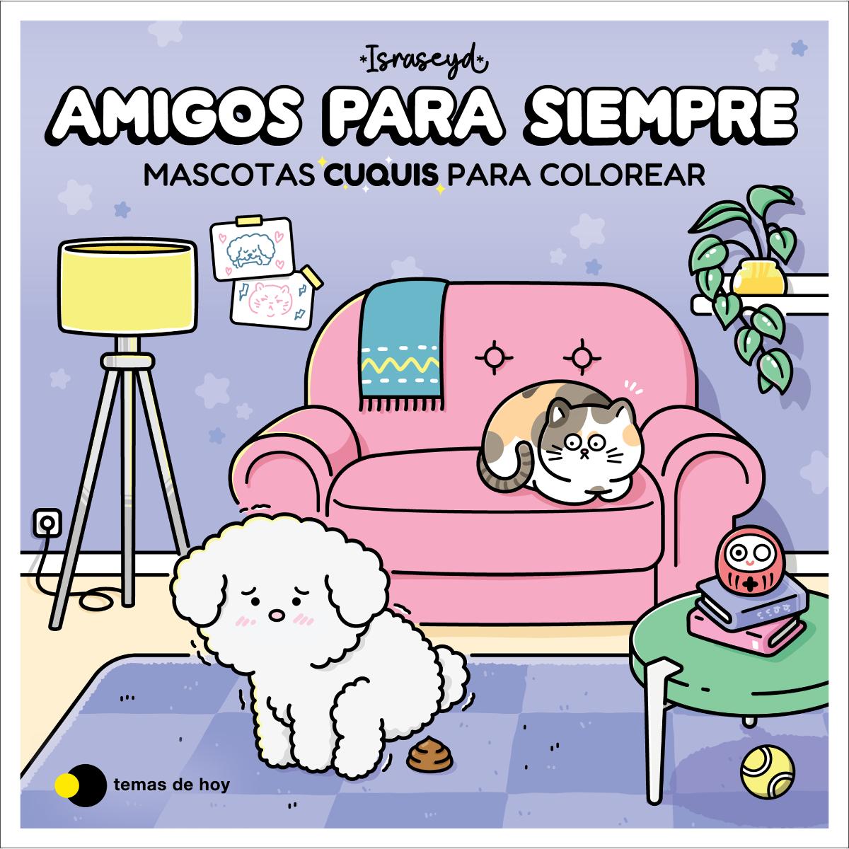 Imagem 0 de Amigos para siempre: Mascotas cuquis para colorear (Capa mole)