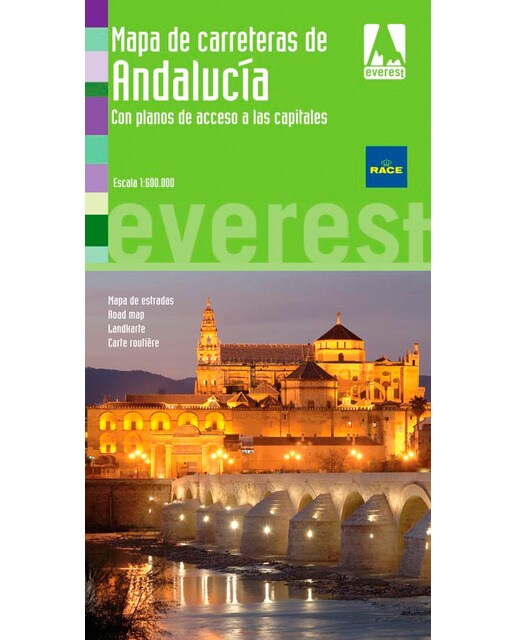 Imagem 0 de Mapa de carreteras de Andalucía: Con planos de acceso a las capitales. Escala 1:600.000
