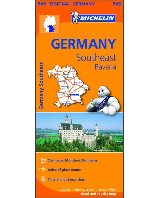 Mapa Regional Germany Southeast. Bavaria 1