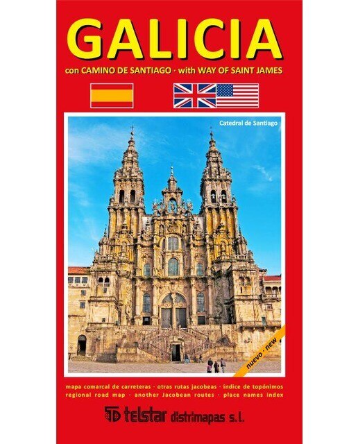 Mapa de galicia incluye camino de santiago 1