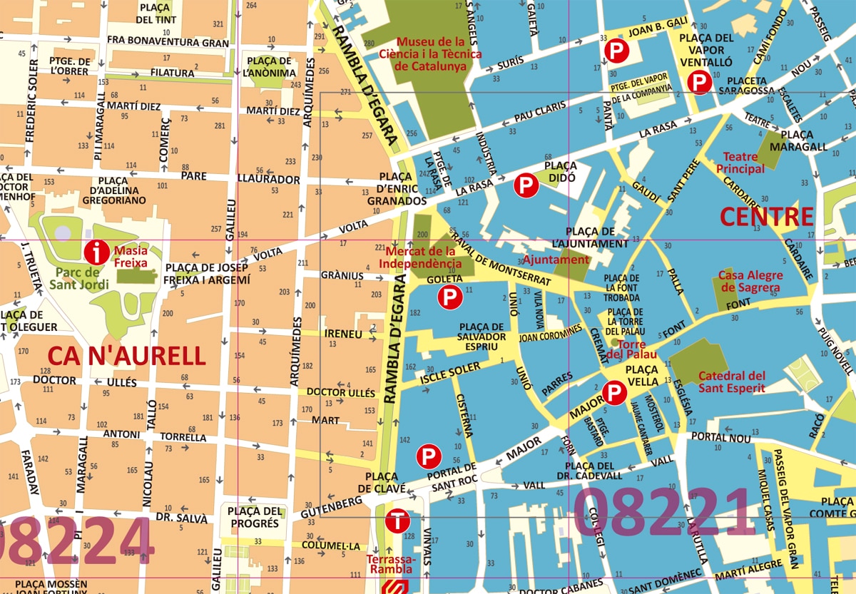 Plano callejero de las ciudades de terrasa y sabad 4