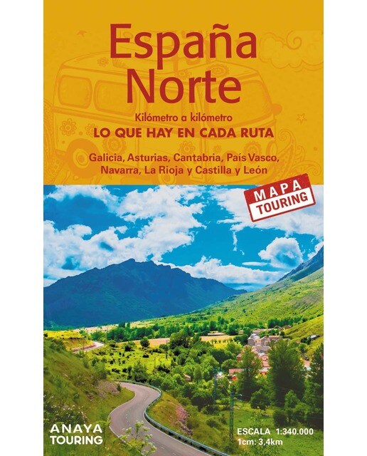 Mapa de carreteras España Norte 1:340.000 -