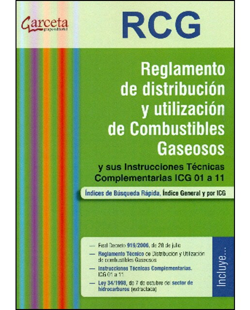 Imagen 0 de REGLAMETO DE DISTRI.Y UTILIZ. COMBUSTIBLES GASEOSO  (Tapa blanda)