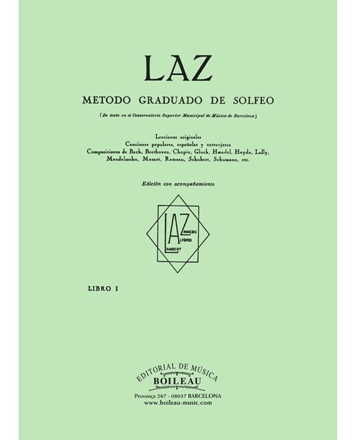 Laz con acompañamiento - libro i: Método graduado de solfeo 1