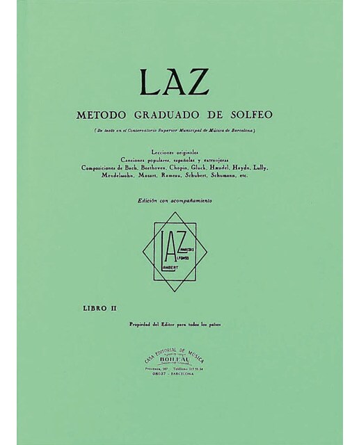 Laz con acompañamiento - libro ii: Método graduado de solfeo 1