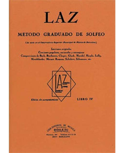 Laz - libro iv: Método graduado de solfeo 1