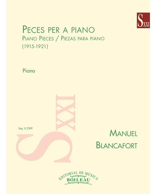 Peces per a piano / piezas para piano / piano pieces: 1915-1921 1