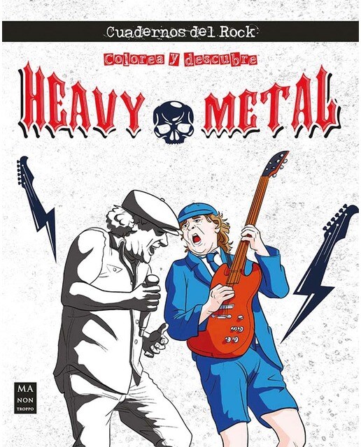 Colorea y descubre - Heavy Metal: Cuadernos del rock 1