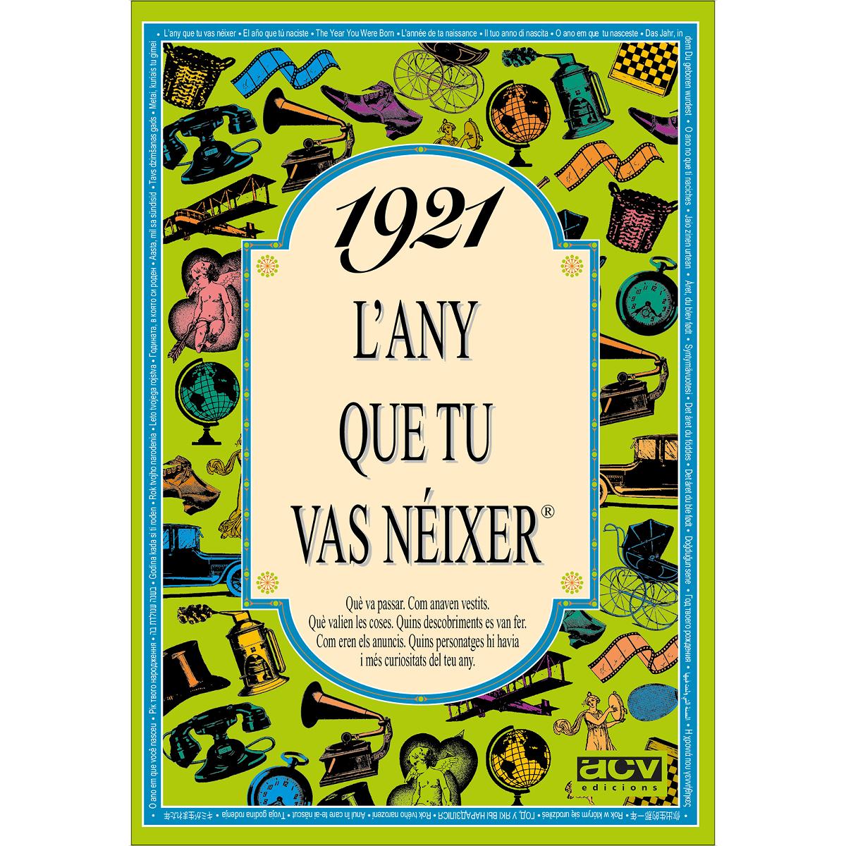 Imagem 0 de 1921 L'any que tu vas néixer (Capa mole)