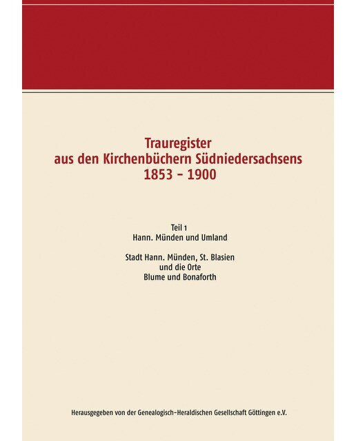 Trauregister aus den Kirchenbüchern SüdniedersTapa blanda 1