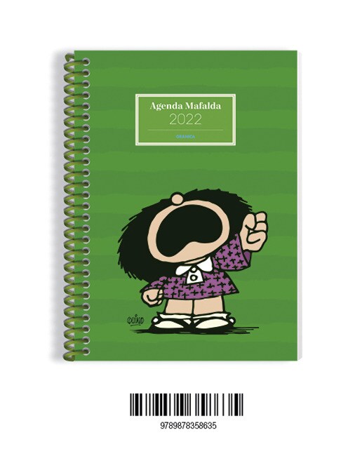 Agenda 2022 mafalda feminista anillada verde 1