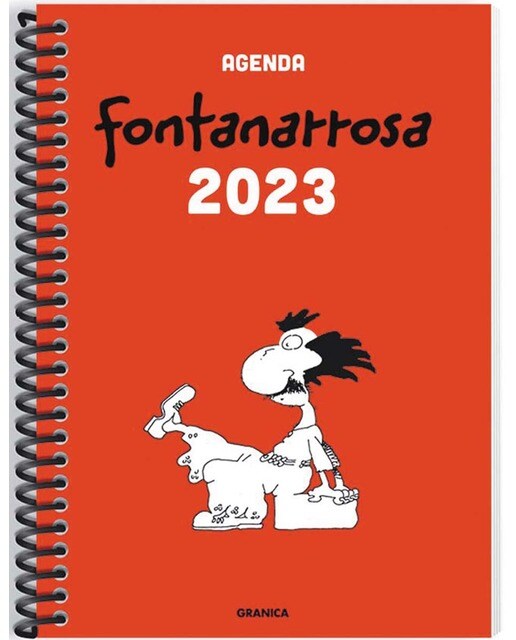 Fontanarrosa 2023, agenda anillada roja
