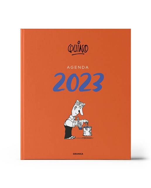 Quino 2023 agenda encuadernada naranja