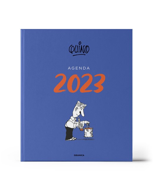 Quino 2023 agenda encuadernada azul