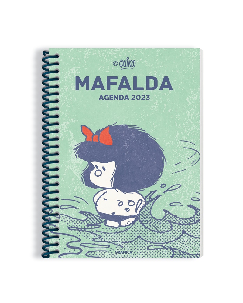 Mafalda 2023, agenda anillada módulos verde