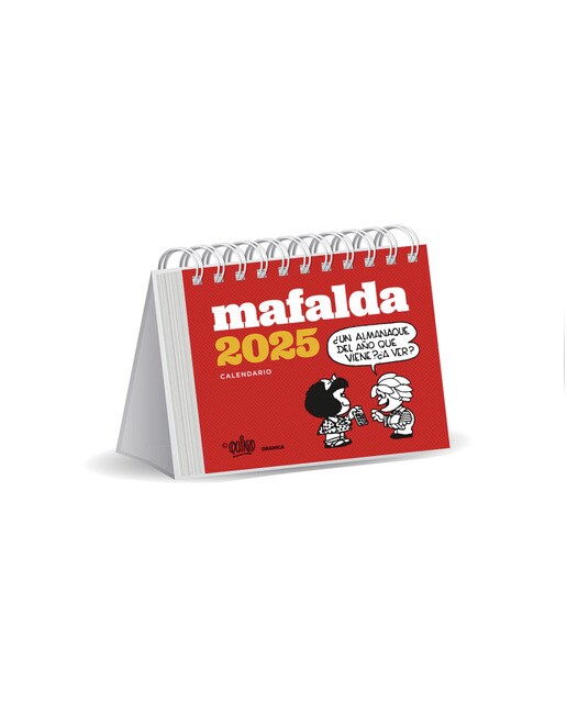 Mafalda 2025, Calendario Escritorio Rojo 1