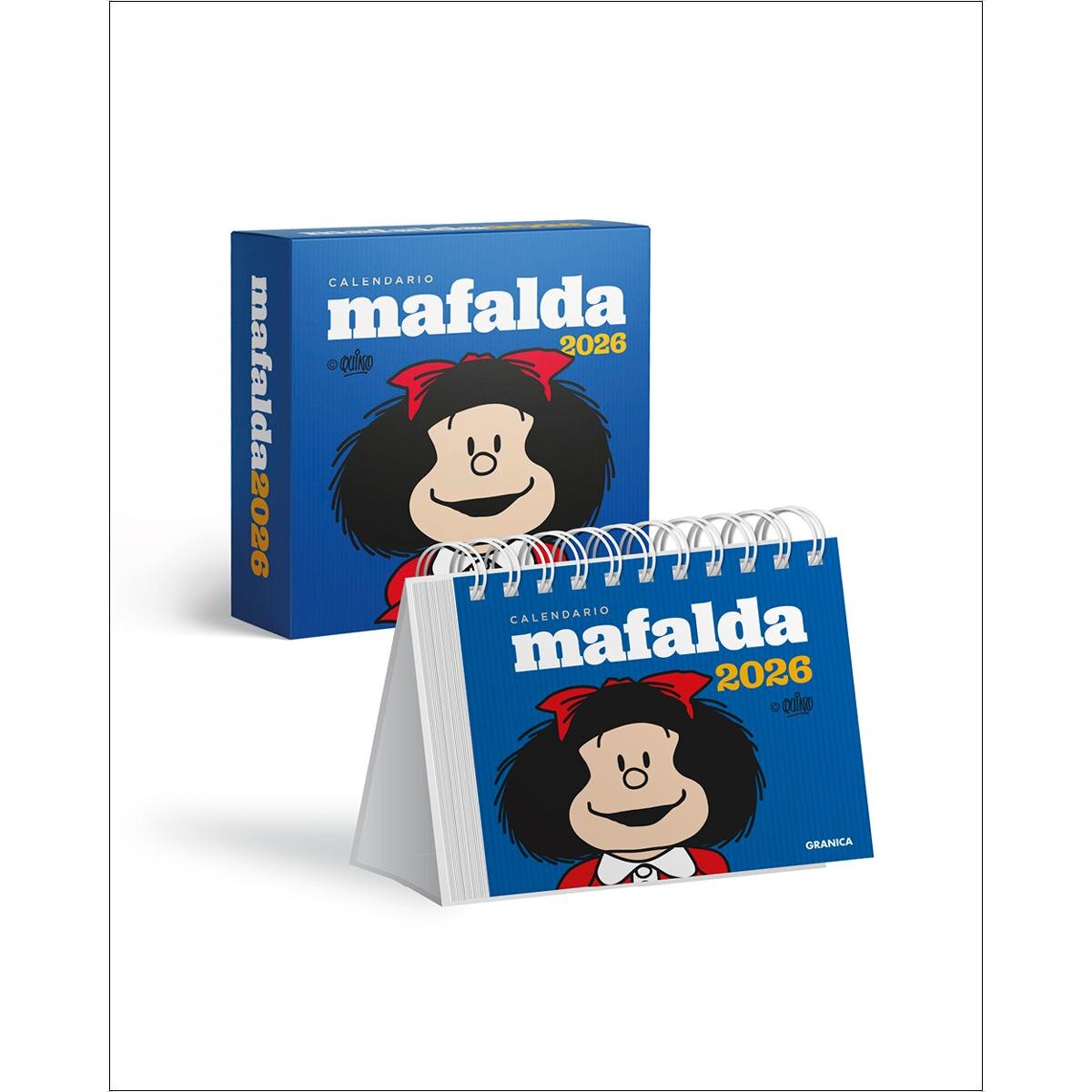 Imagem 0 de Mafalda 2026, Calendario Escritorio Azul CON CAJA