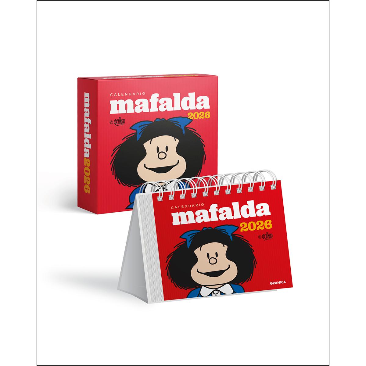 Imagem 0 de Mafalda 2026, Calendario Escritorio Rojo CON CAJA