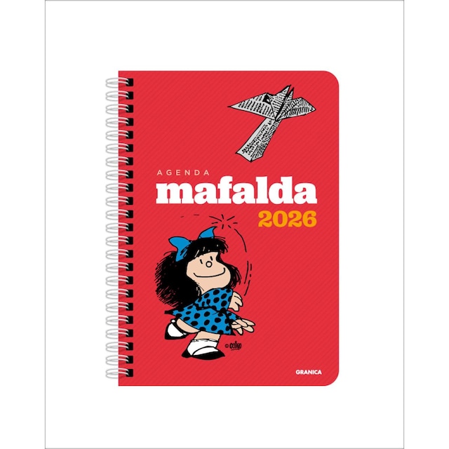 Imagen 0 de Mafalda 2026, Agenda Anillada Columnas Roja