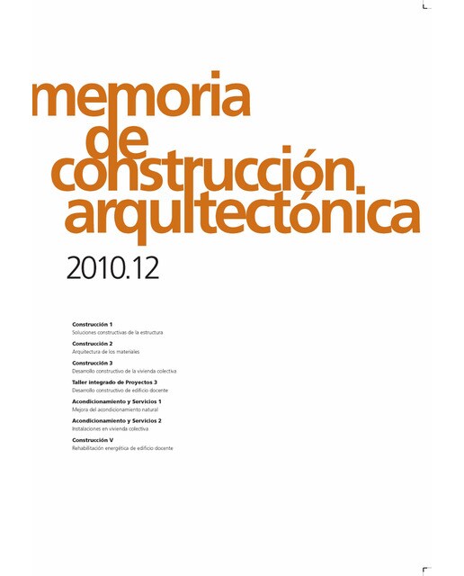 Memoria De Construcción Arquitectónica 2010.12 1